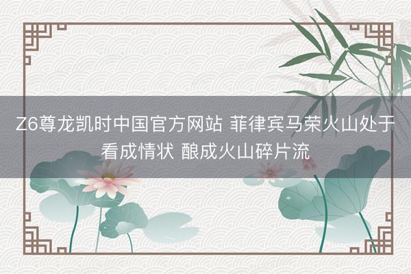 Z6尊龙凯时中国官方网站 菲律宾马荣火山处于看成情状 酿成火山碎片流