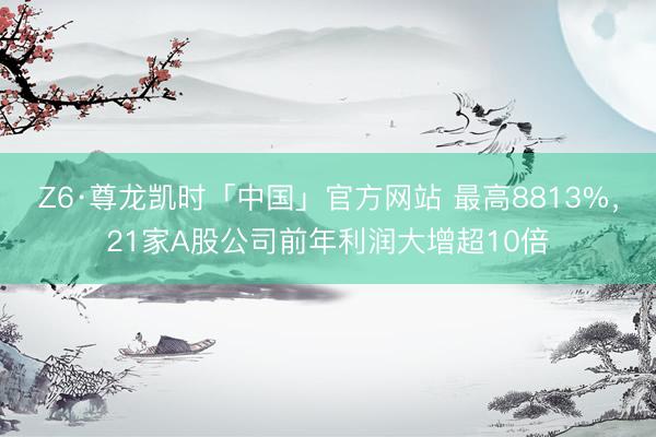 Z6·尊龙凯时「中国」官方网站 最高8813%，21家A股公司前年利润大增超10倍