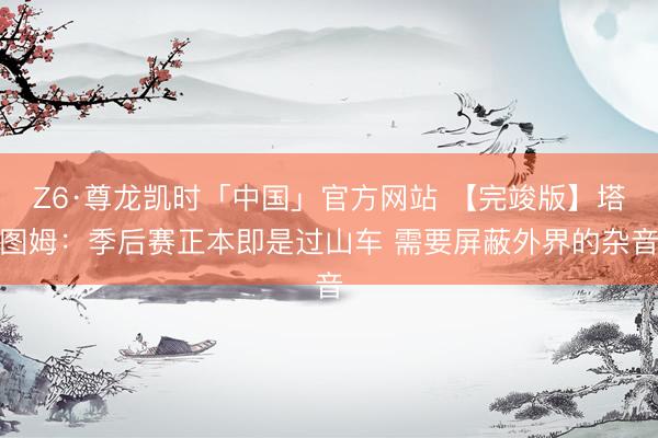Z6·尊龙凯时「中国」官方网站 【完竣版】塔图姆：季后赛正本即是过山车 需要屏蔽外界的杂音