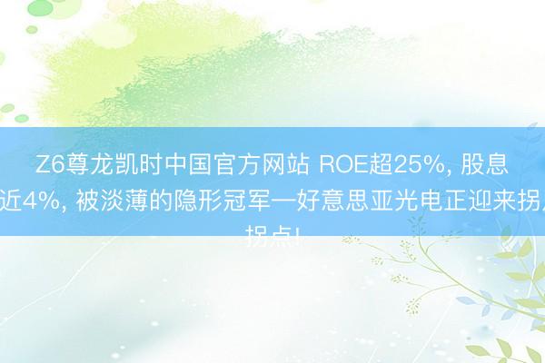 Z6尊龙凯时中国官方网站 ROE超25%， 股息率近4%， 被淡薄的隐形冠军—好意思亚光电正迎来拐点!