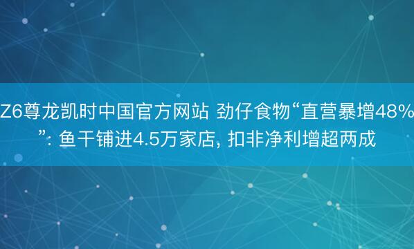 Z6尊龙凯时中国官方网站 劲仔食物“直营暴增48%”: 鱼干铺进4.5万家店， 扣非净利增超两成