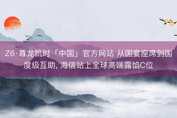 Z6·尊龙凯时「中国」官方网站 从国宴座席到国度级互助， 海信站上全球高端露馅C位