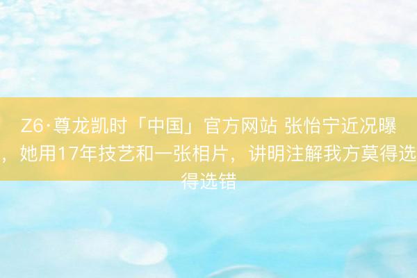 Z6·尊龙凯时「中国」官方网站 张怡宁近况曝光，她用17年技艺和一张相片，讲明注解我方莫得选错