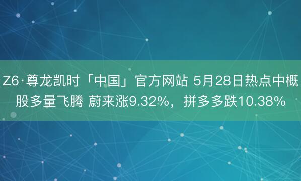 Z6·尊龙凯时「中国」官方网站 5月28日热点中概股多量飞腾 蔚来涨9.32%，拼多多跌10.38%