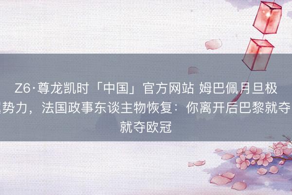 Z6·尊龙凯时「中国」官方网站 姆巴佩月旦极右翼势力,法国政事东谈主物恢复:你离开后巴黎就夺欧冠