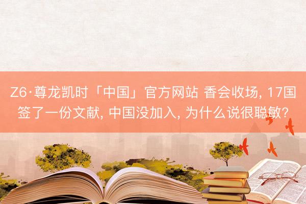 Z6·尊龙凯时「中国」官方网站 香会收场， 17国签了一份文献， 中国没加入， 为什么说很聪敏?