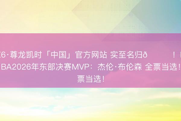 Z6·尊龙凯时「中国」官方网站 实至名归👑！NBA2026年