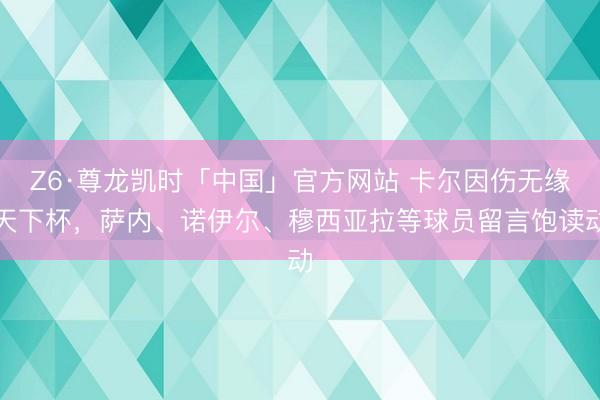 Z6·尊龙凯时「中国」官方网站 卡尔因伤无缘天下杯，萨内、诺伊尔、穆西亚拉等球员留言饱读动