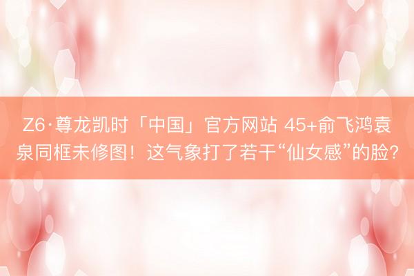 Z6·尊龙凯时「中国」官方网站 45+俞飞鸿袁泉同框未修图!这气象打了若干“仙女感”的脸?
