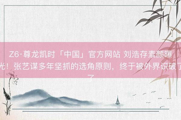 Z6·尊龙凯时「中国」官方网站 刘浩存素颜曝光！张艺谋多年坚抓的选角原则，终于被外界识破了