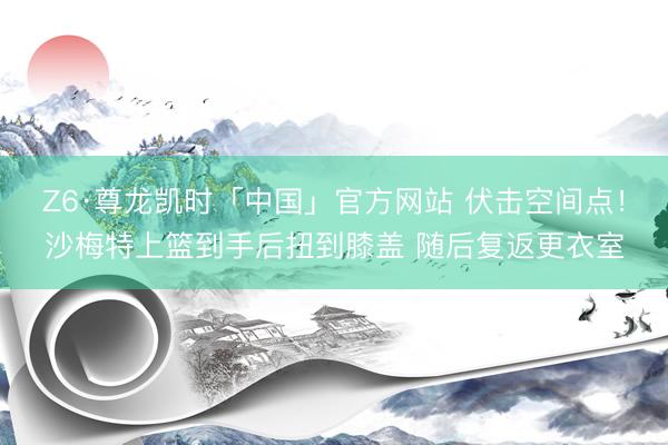 Z6·尊龙凯时「中国」官方网站 伏击空间点！沙梅特上篮到手后扭到膝盖 随后复返更衣室