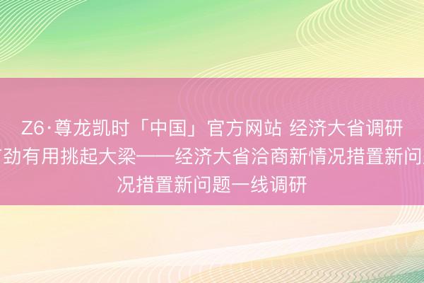 Z6·尊龙凯时「中国」官方网站 经济大省调研行｜愈加有劲有用挑起大梁——经济大省洽商新情况措置新问题一线调研