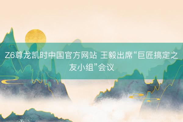 Z6尊龙凯时中国官方网站 王毅出席“巨匠搞定之友小组”会议
