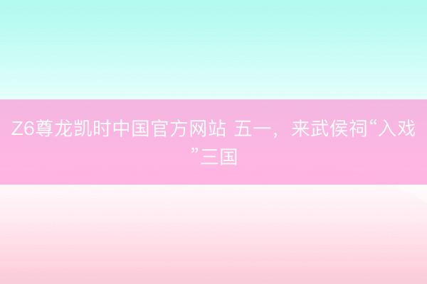 Z6尊龙凯时中国官方网站 五一，来武侯祠“入戏”三国
