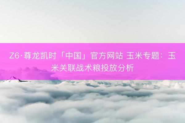 Z6·尊龙凯时「中国」官方网站 玉米专题：玉米关联战术粮投放分析