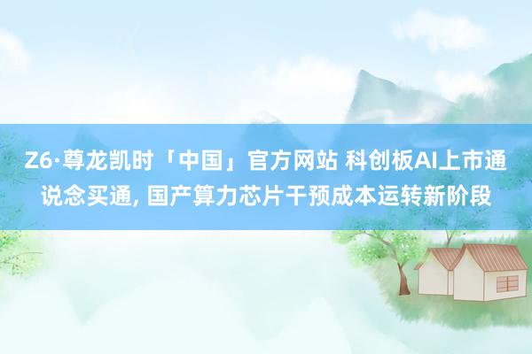 Z6·尊龙凯时「中国」官方网站 科创板AI上市通说念买通， 国产算力芯片干预成本运转新阶段