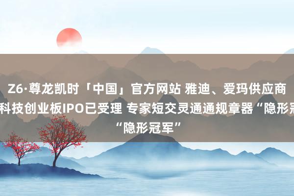 Z6·尊龙凯时「中国」官方网站 雅迪、爱玛供应商高标科技创业板IPO已受理 专家短交灵通通规章器“隐形冠军”